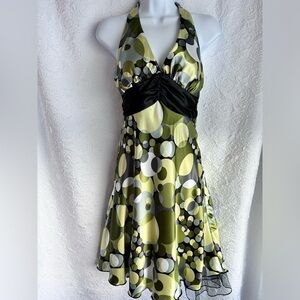 Speechless halter dress with tulle hem